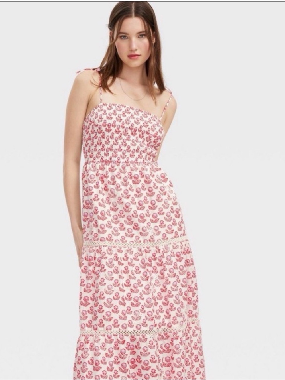 RR x Target Smocked Pink Floral Maxi Dress